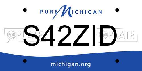 S42ZID Michigan License Plate
