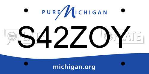 S42ZOY Michigan License Plate