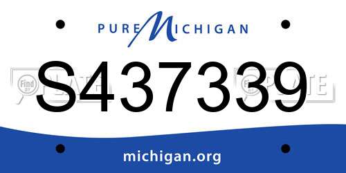 S437339 Michigan License Plate