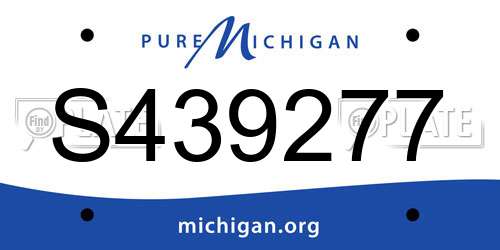 S439277 Michigan License Plate