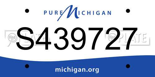 S439727 Michigan License Plate