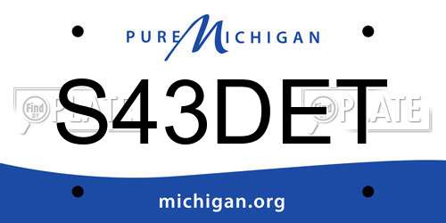 S43DET Michigan License Plate