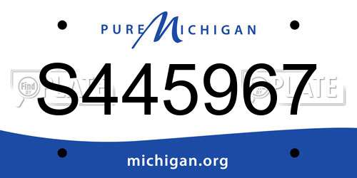 S445967 Michigan License Plate