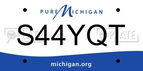 S44YQT Michigan License Plate
