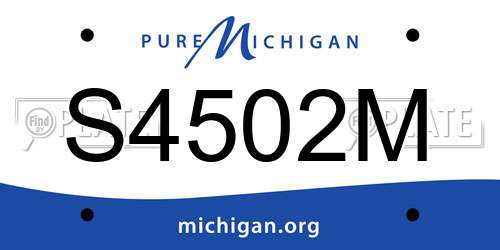 S4502M Michigan License Plate