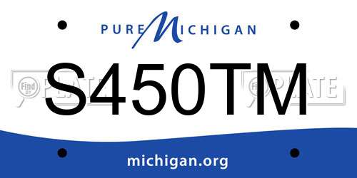 S450TM Michigan License Plate