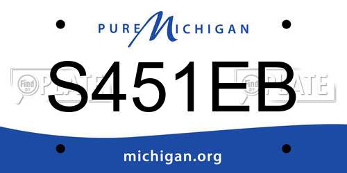 S451EB Michigan License Plate