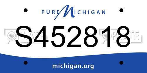 S452818 Michigan License Plate