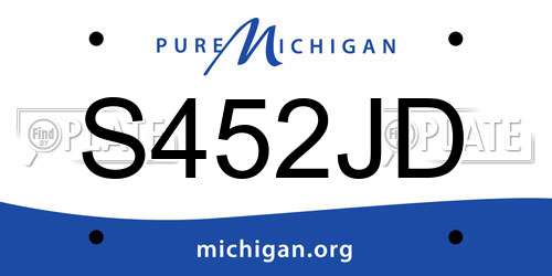 S452JD Michigan License Plate