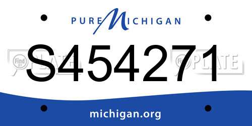 S454271 Michigan License Plate