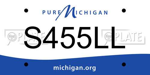 S455LL Michigan License Plate