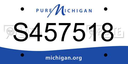 S457518 Michigan License Plate