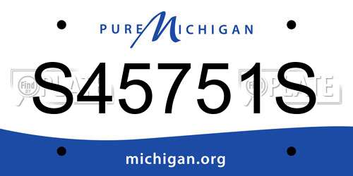 S45751S Michigan License Plate