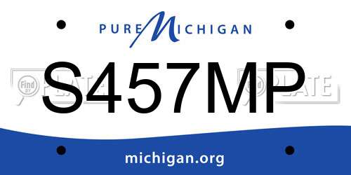 S457MP Michigan License Plate
