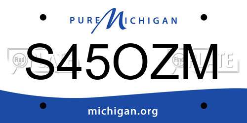 S45OZM Michigan License Plate