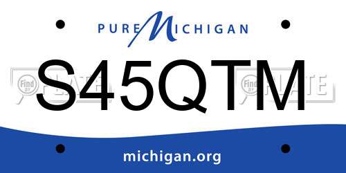 S45QTM Michigan License Plate