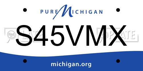S45VMX Michigan License Plate