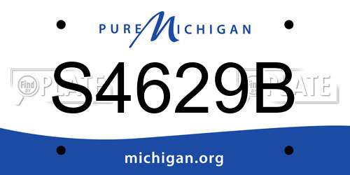 S4629B Michigan License Plate