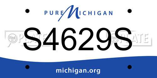 S4629S Michigan License Plate