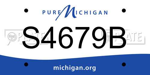 S4679B Michigan License Plate