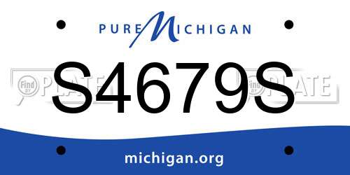 S4679S Michigan License Plate