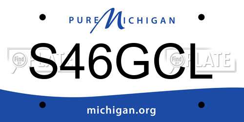 S46GCL Michigan License Plate