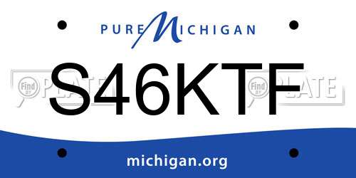 S46KTF Michigan License Plate