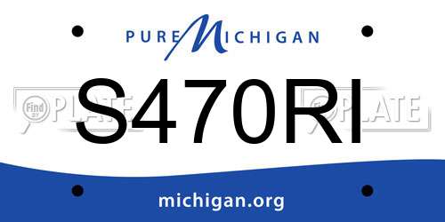S470RI Michigan License Plate