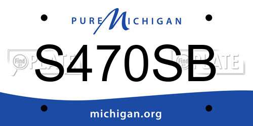 S470SB Michigan License Plate