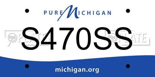 S470SS Michigan License Plate