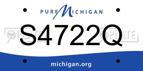S4722Q Michigan License Plate