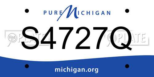 S4727Q Michigan License Plate