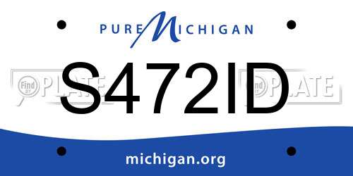 S472ID Michigan License Plate