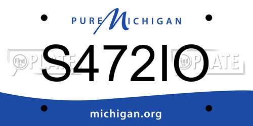 S472IO Michigan License Plate