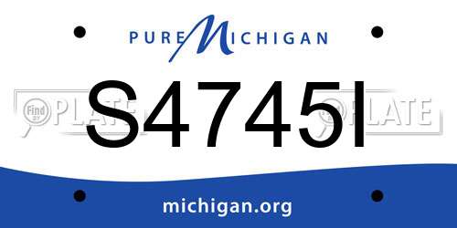 S4745I Michigan License Plate