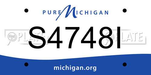 S4748I Michigan License Plate