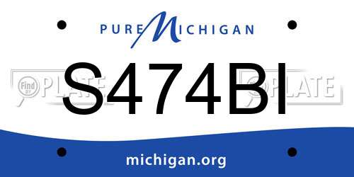 S474BI Michigan License Plate