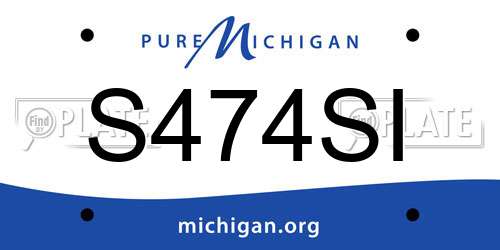 S474SI Michigan License Plate