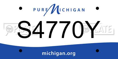 S4770Y Michigan License Plate