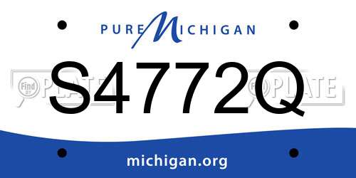 S4772Q Michigan License Plate