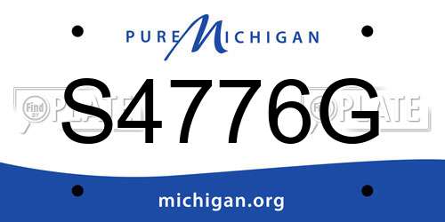 S4776G Michigan License Plate