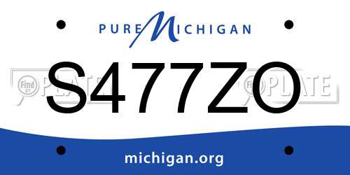 S477ZO Michigan License Plate