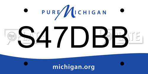 S47DBB Michigan License Plate