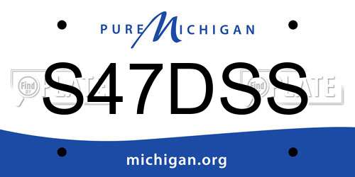 S47DSS Michigan License Plate