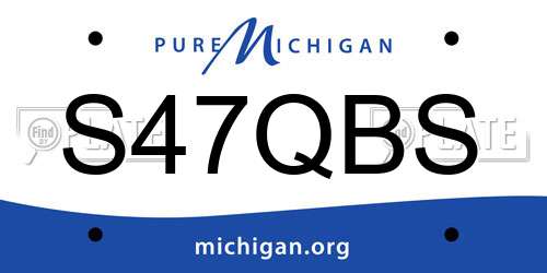 S47QBS Michigan License Plate