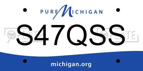 S47QSS Michigan License Plate