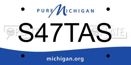 S47TAS Michigan License Plate