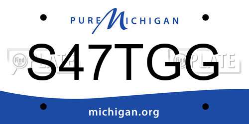 S47TGG Michigan License Plate