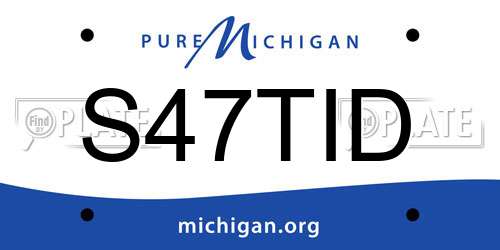 S47TID Michigan License Plate