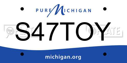 S47TOY Michigan License Plate